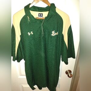 Bulls Fans!! Under Armour Green and Gold  Polo Shirt